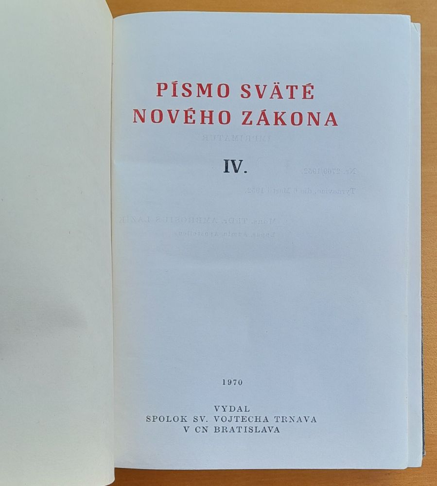 Písmo sväté - Nový zákon IV.