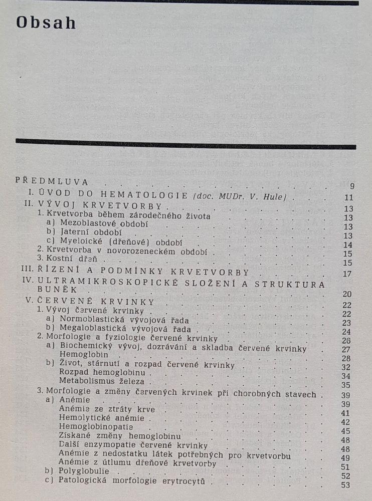 Hematologie a krevní transfuze 1. / Učební text pro střední zdravotnické školy obor zdravotních laborantú