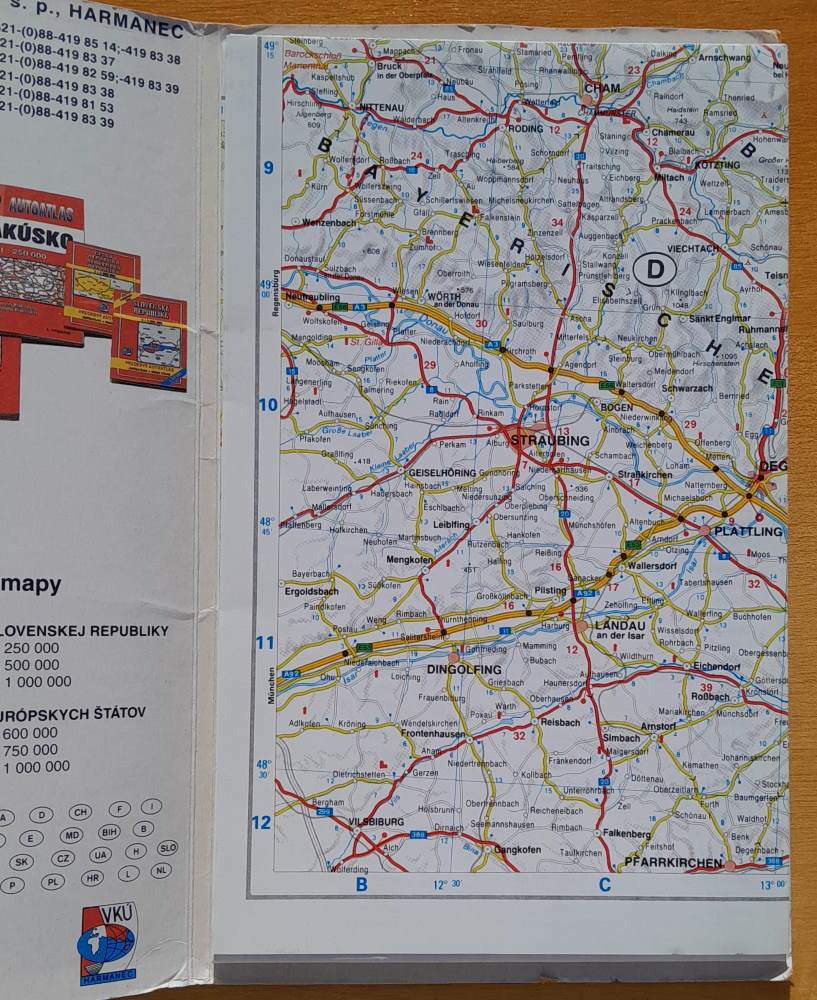 Česká republika s registrem obcí / Mierka 1 : 500 000