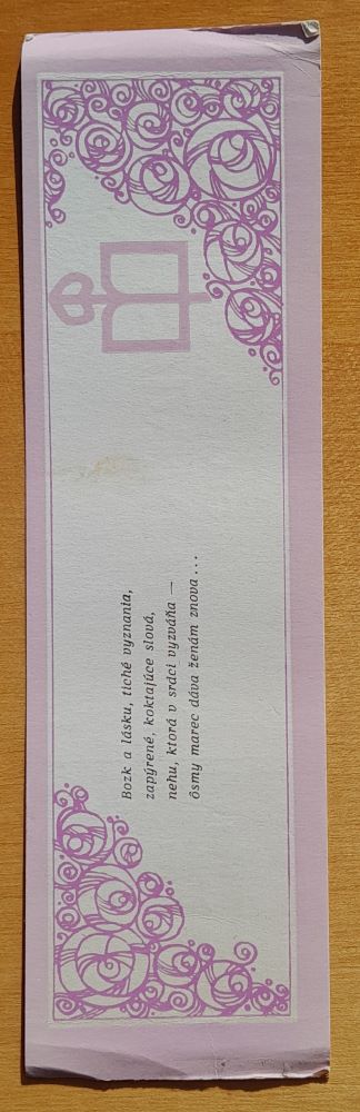 Záložka do knihy - K sviatku žien - MDŽ