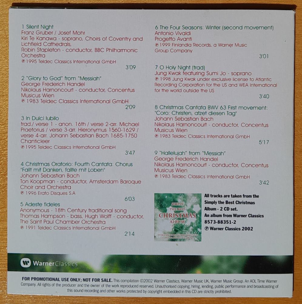 Simply the best / Christmas album / Some of the most beautiful classical holiday favourites / CD