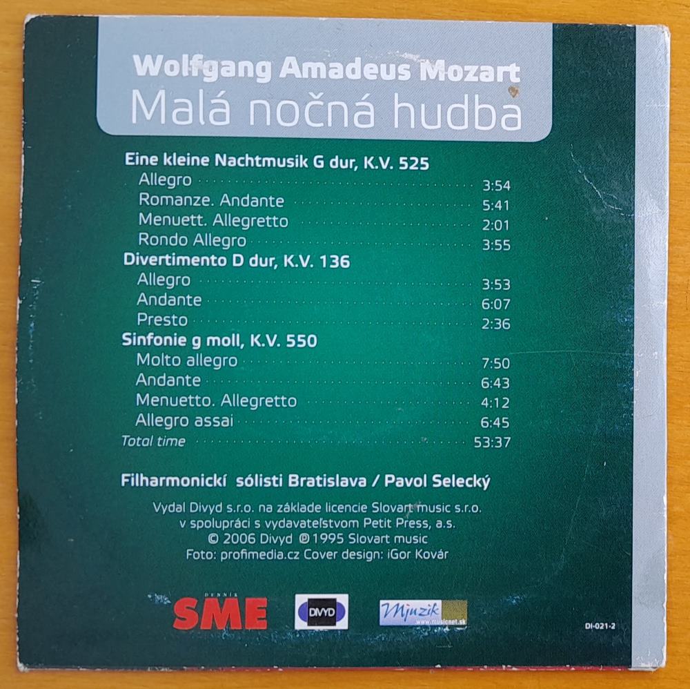 Malá nočná hudba / Wolfgang Amadeus Mozart / SME / 1995