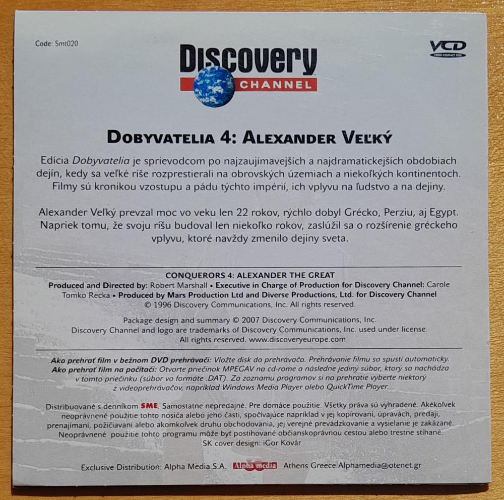 Dobyvatelia 4: Alexander Veľký / DVD