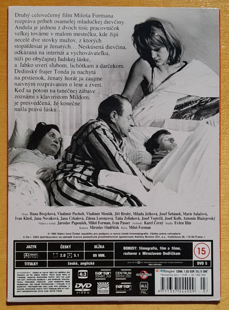 Lásky jedné plavovlásky - 1965 / Film Miloša Formana / DVD