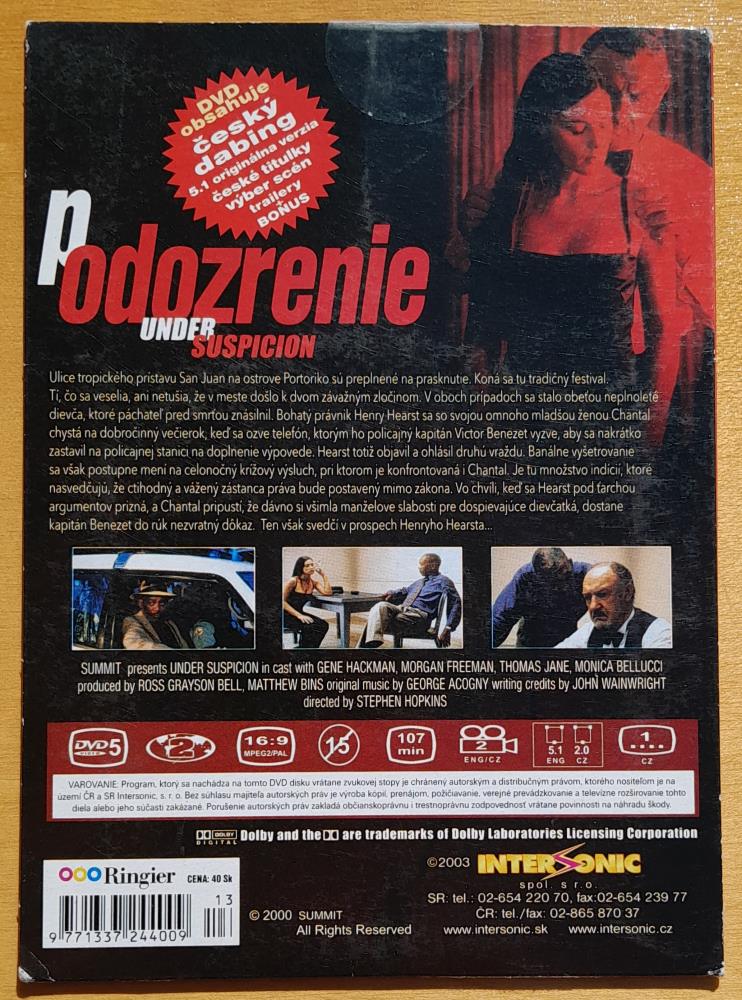 Podozrenie / Under Suspicion / Monica Bellucci / Morgan Freeman / Gene Hackman / DVD