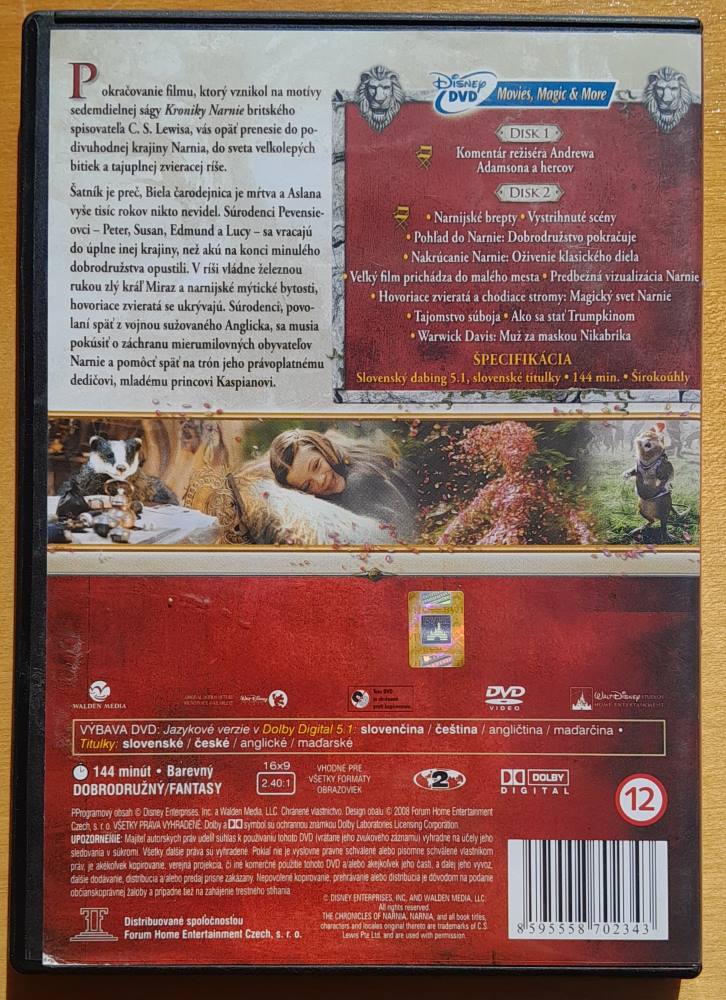 Narnia / Princ Kaspián / Kúzlo Narnie sa vracia / 2-disková zberateľská edícia