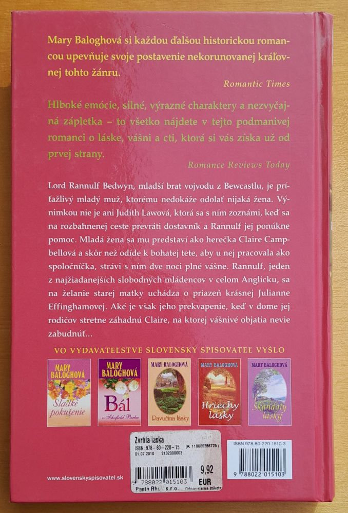 Zvrhlá láska / 4. diel série Bedwynovci
