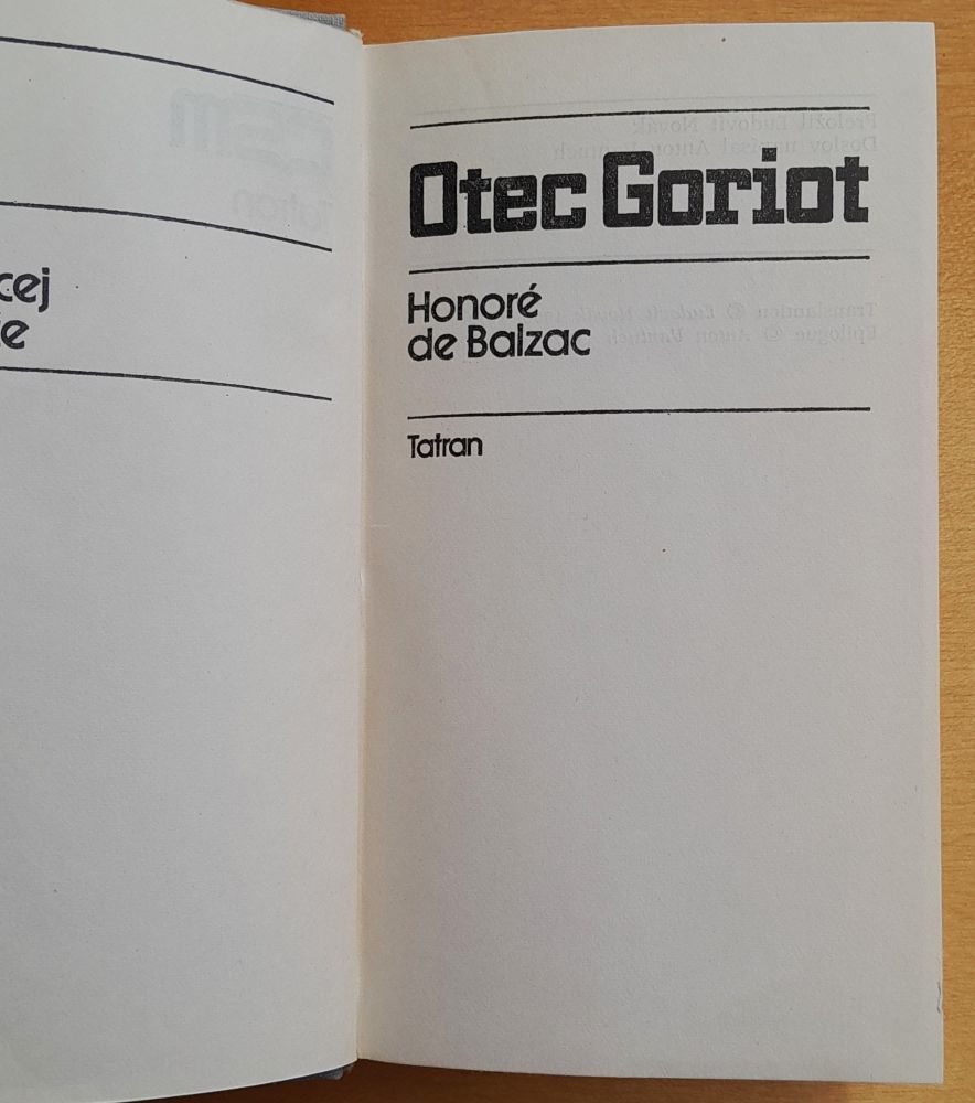 Otec Goriot / ČŠM