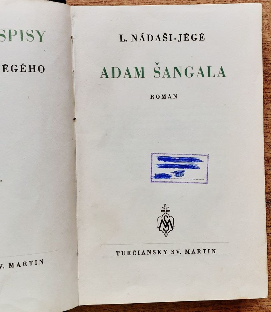 Adam Šangala / Román