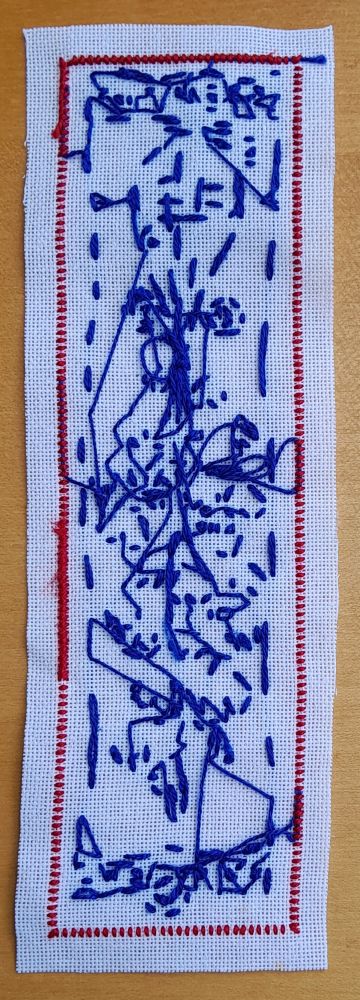 Vyšívaná záložka do knihy Kytica 18 x 5,5 cm