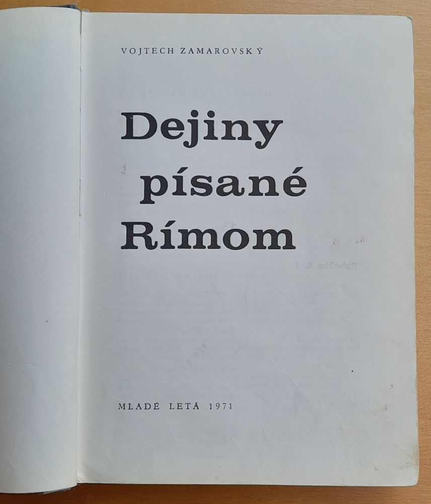 Dejiny písané Rímom / Klub mladých čitateľov