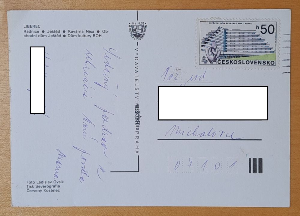 Liberec - Radnice - Ješted - Kavárna Nisa - Obchodní dúm Ještěd - Dúm klutury ROH