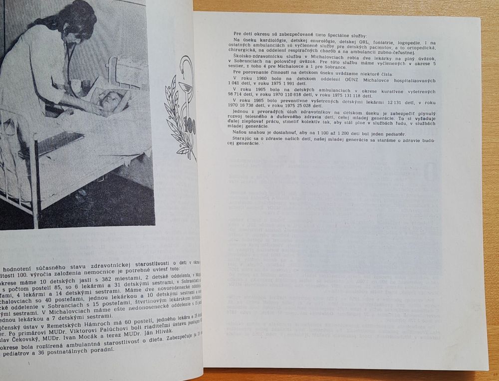 Pamätnica 100 rokov michalovskej nemocnice 1876-1976