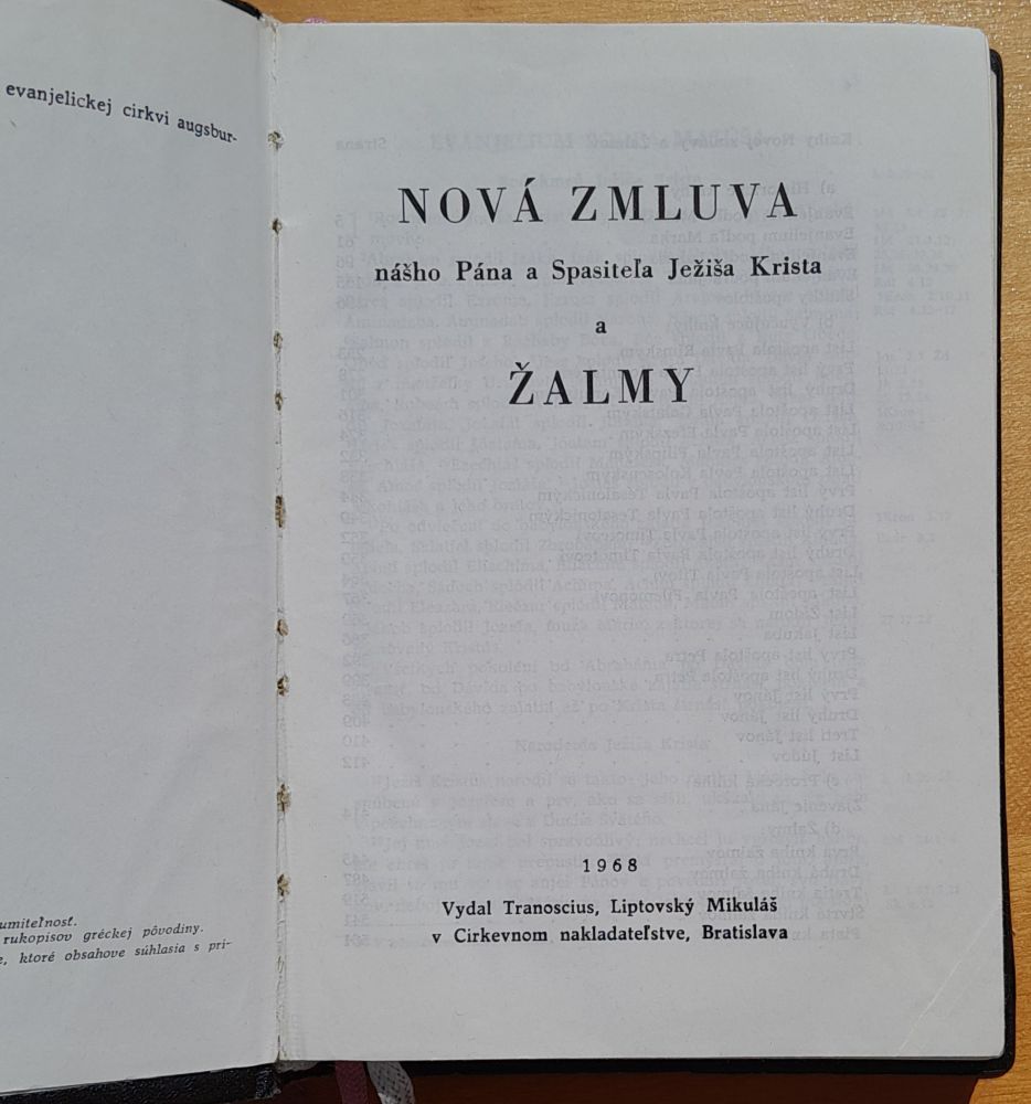 Nová zmluva nášho Pána a Spasiteľa Ježiša Krista a žalmy
