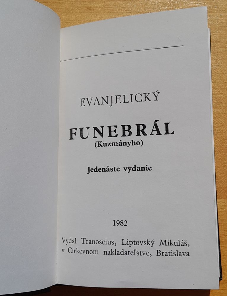 Evanjelický funebrál - Kuzmányho