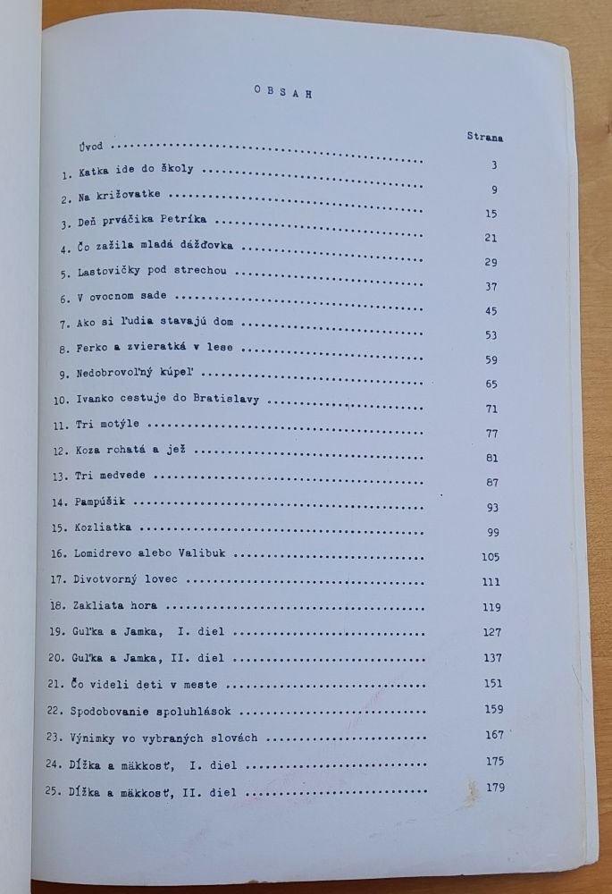 Slovenský jazyk - súbor diafilmov pre slovenský jazyk v 1. až 5. ročníku ZDŠ