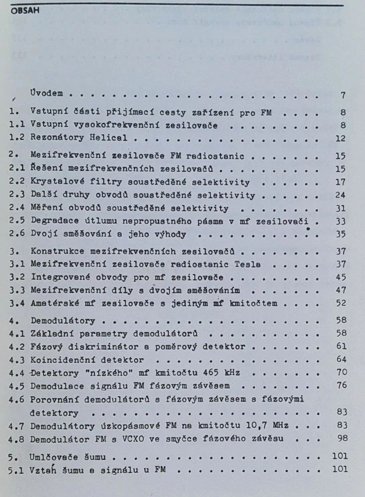 Přednášky z amatérské radiotechniky / Obvodová technika - kmitočtové modulace / 2. díl