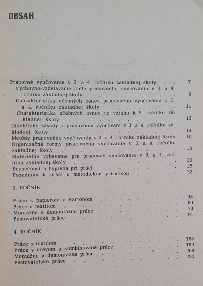 Pracovné vyučovanie pre 3. a 4. ročník ZŠ