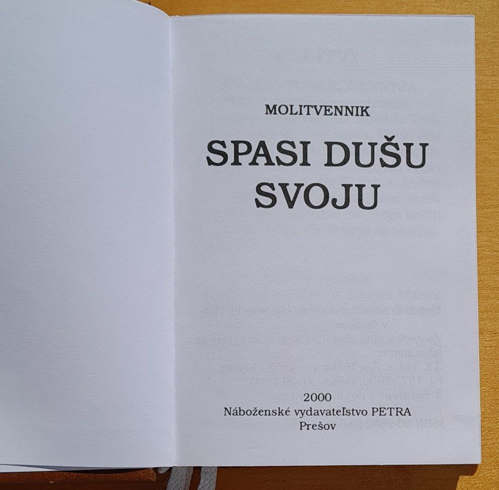 Spasi dušu svoju / Molitvennik