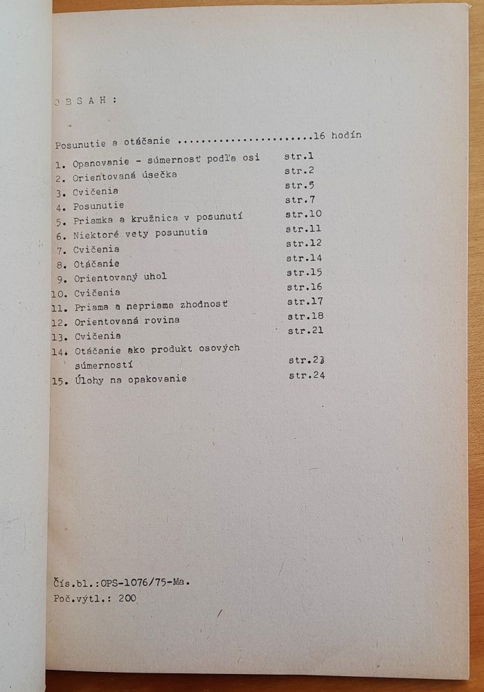Metodický list cvičenia z matematiky