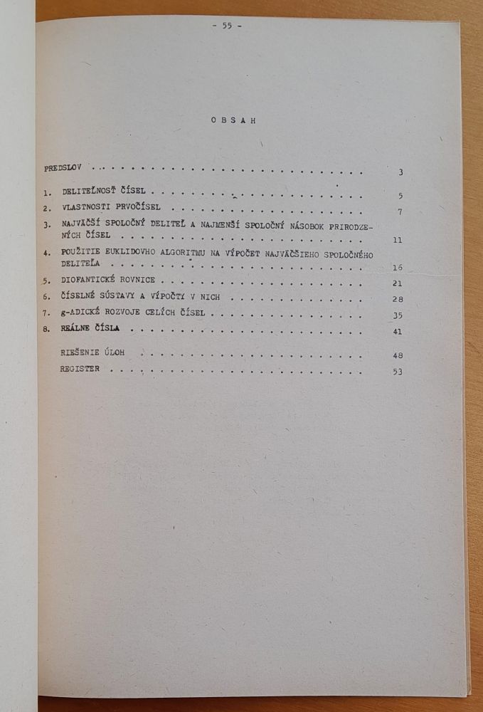 Teória čísel / Študijný text pre učiteľov matematiky v 6.- 9. ročník ZDŠ