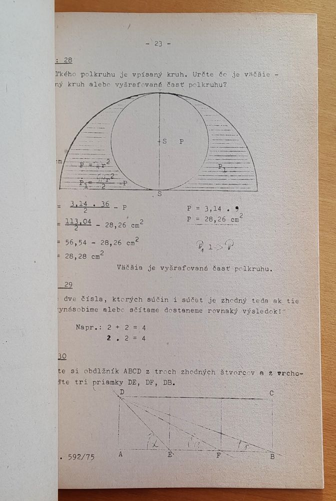 Zaujímavé úlohy / Cvičenia z matematiky
