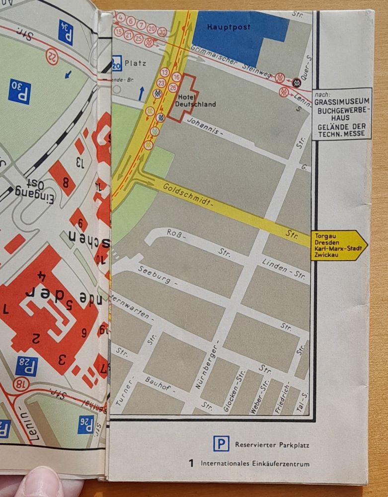 Karte Leipzig - messeorientierungsplan