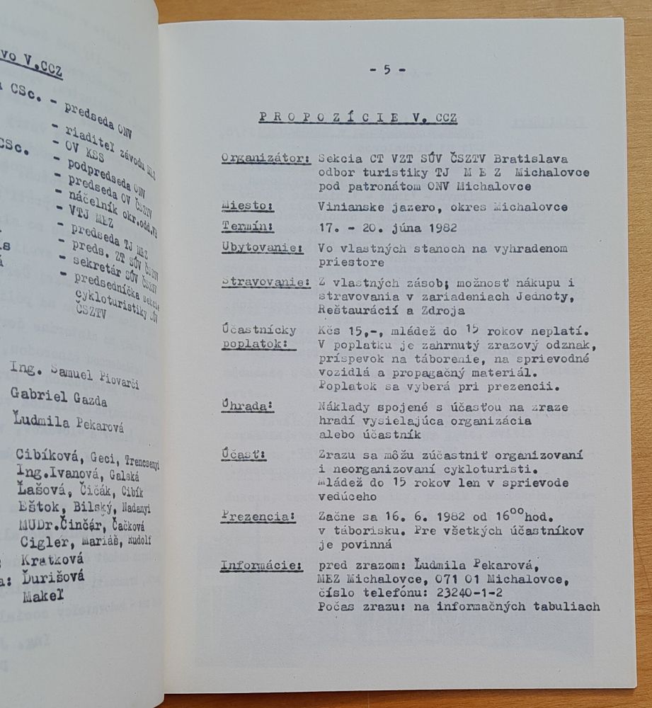 Celoslovenský cykloturistický zraz - Vinianske jazero