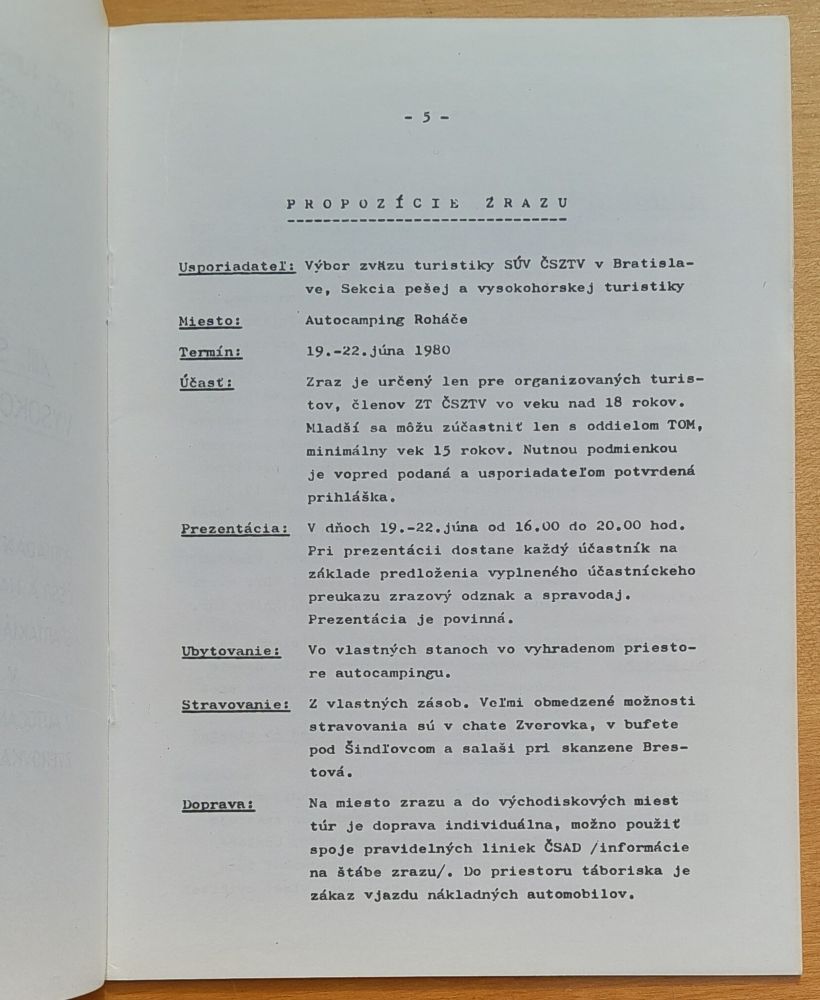 Roháče - Zverovka 19.- 22.6.1980