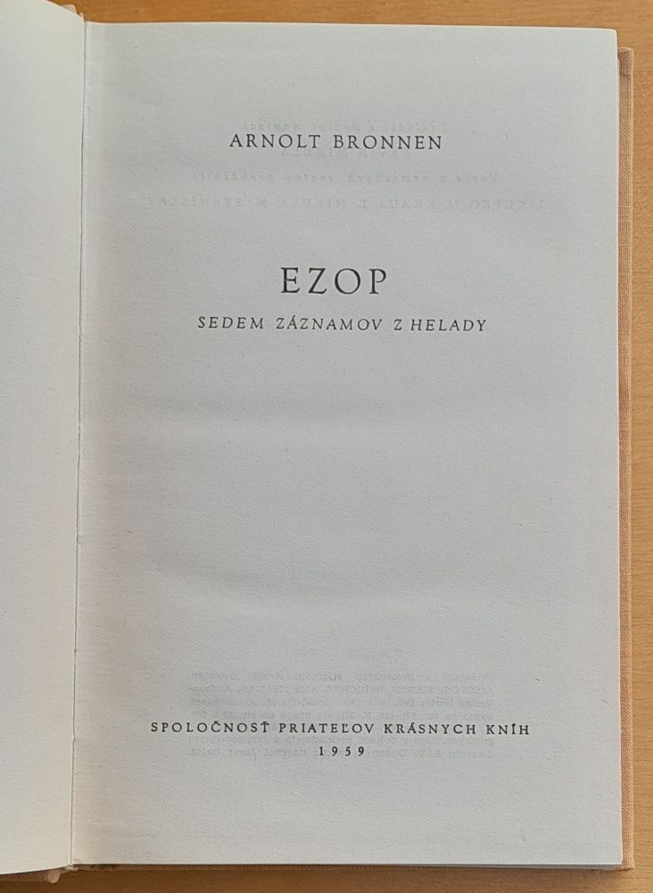 Ezop / Sedem záznamov z Helady / SPKK