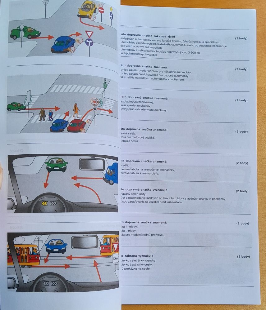Aktualizované cvičné testy pre autoškoly
