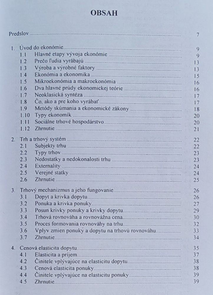 Základy ekonómie a ekonomiky