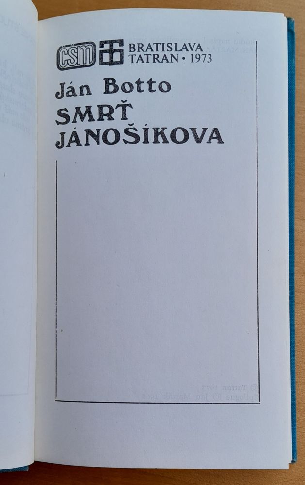 Smrť Jánošíkova / ČŠM