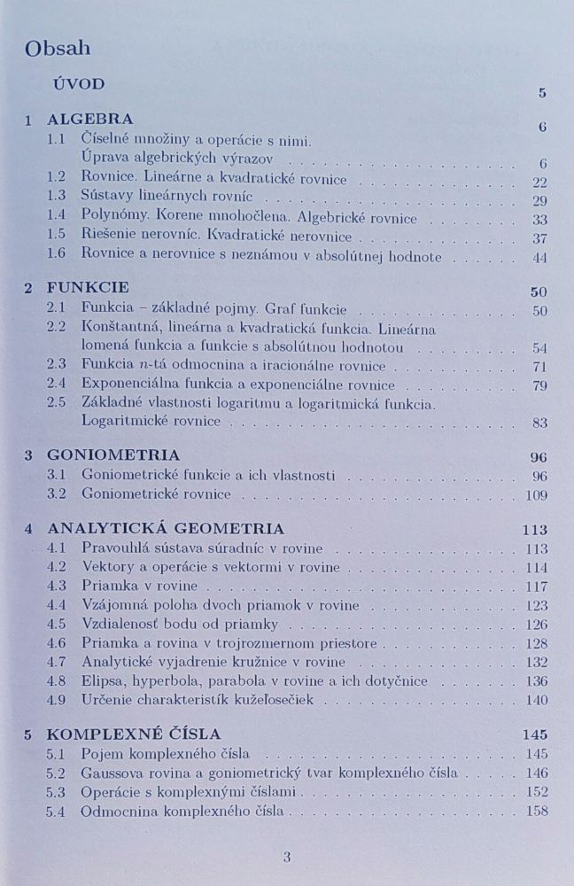 Stredoškolská matematika pre študentov FEI TU v Košiciach