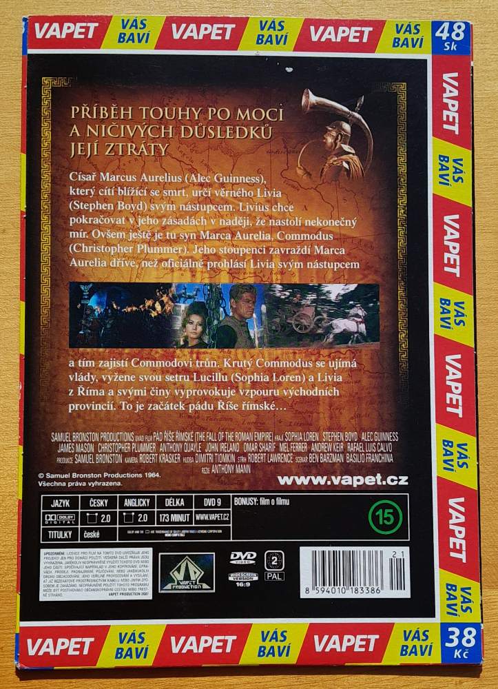 Pád říše římske - DVD historický film