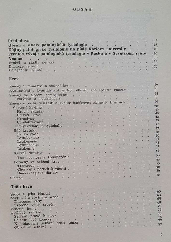 Patologická fysiologie - Učebnice pro studujíci lékařství