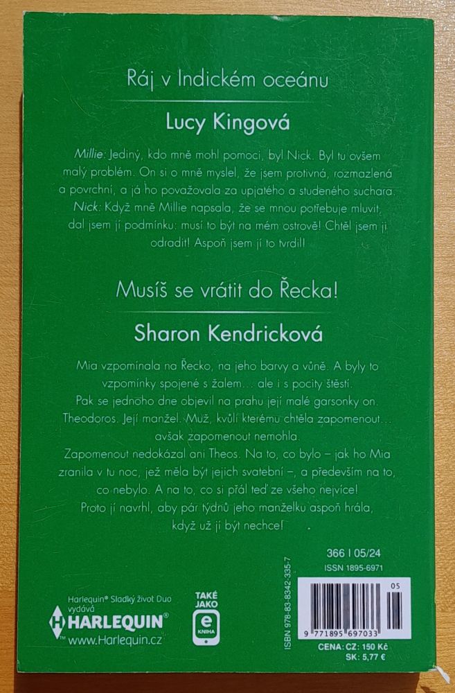 Ráj v Indickém oceánu, Lucy Kingová - Musíš se vrátit do Řecka!, Sharon Kendricková