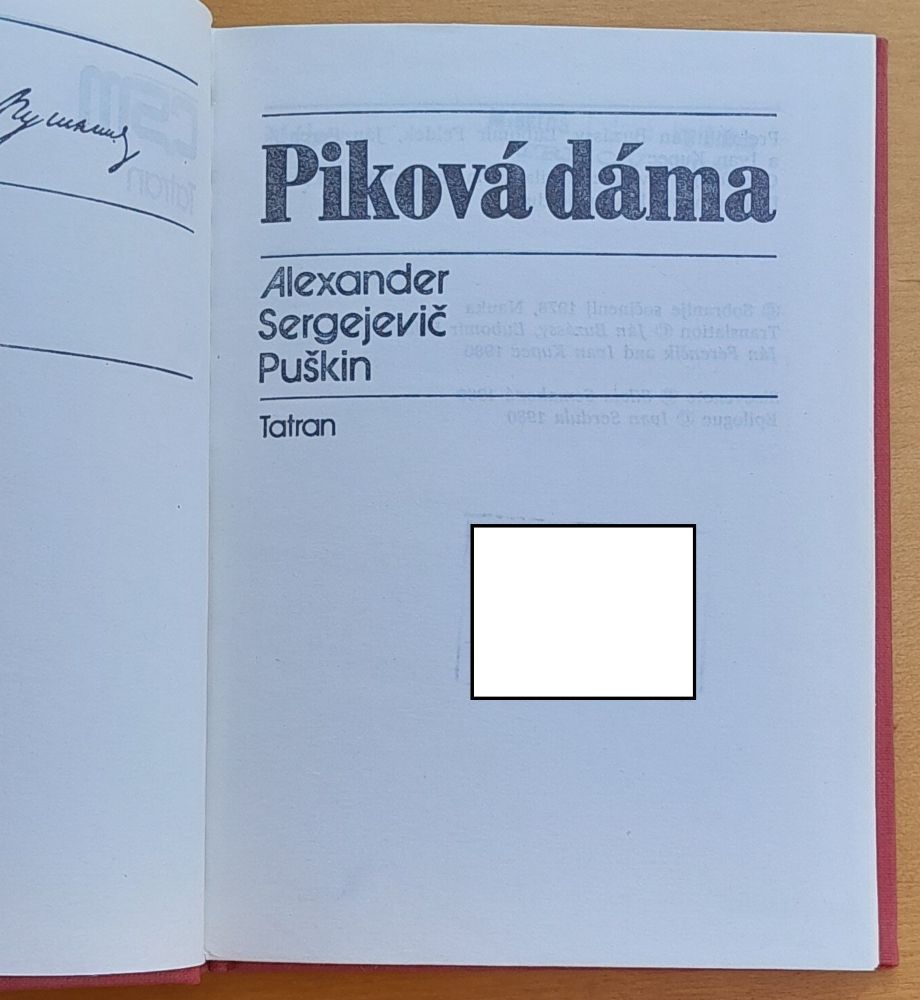 Piková dáma - ČŠM