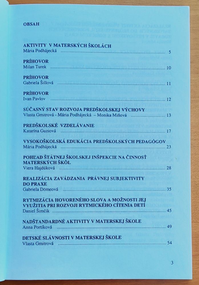 Aktivity v materských školách - zborník