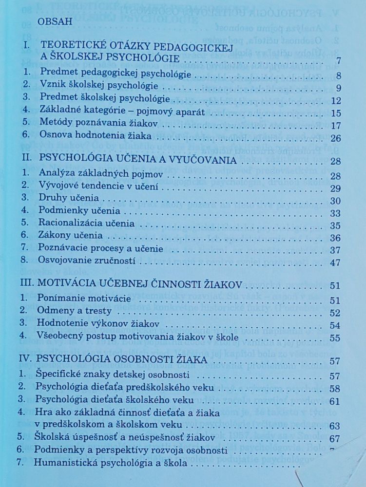 Psychológia žiaka a učiteľa