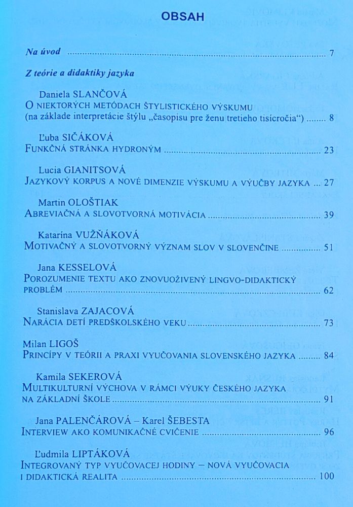 Slovo o slove - zborník Katedry komunikačnej a literárnej výchovy