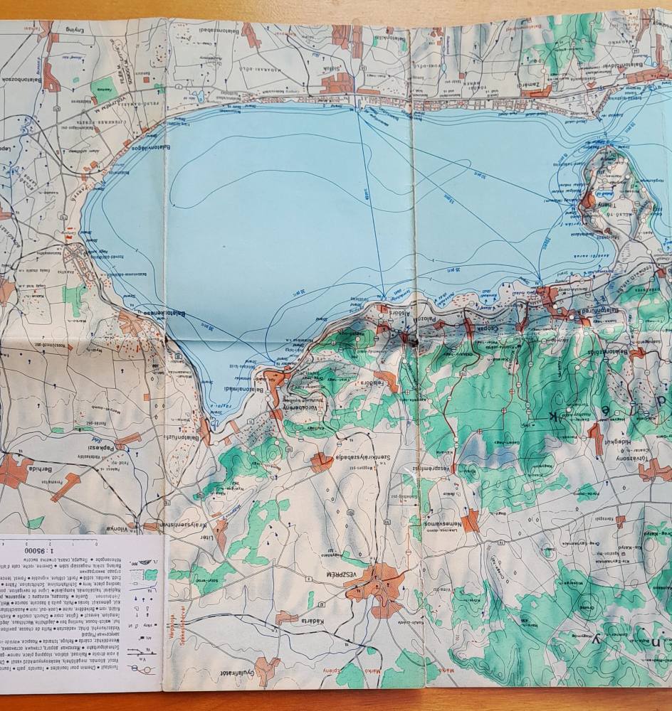 Mapa Balatonu - jazero v Maďarsku