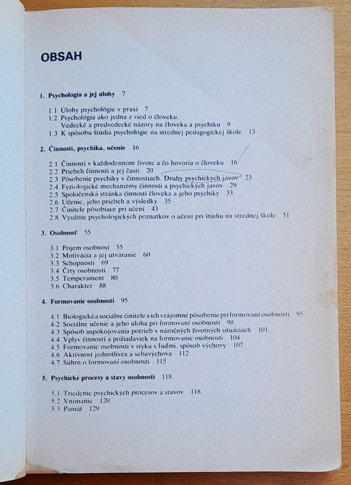 Všeobecná psychológia pre 1. ročník stredných pedagogických škôl