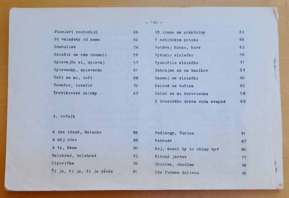 Učebný text, piesne 1.- 4. ročníka ZŠ s notovými predlohami a transpozíciami pre husle