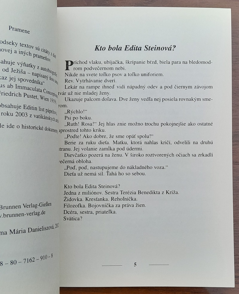 Edita Steinová - Biografický román