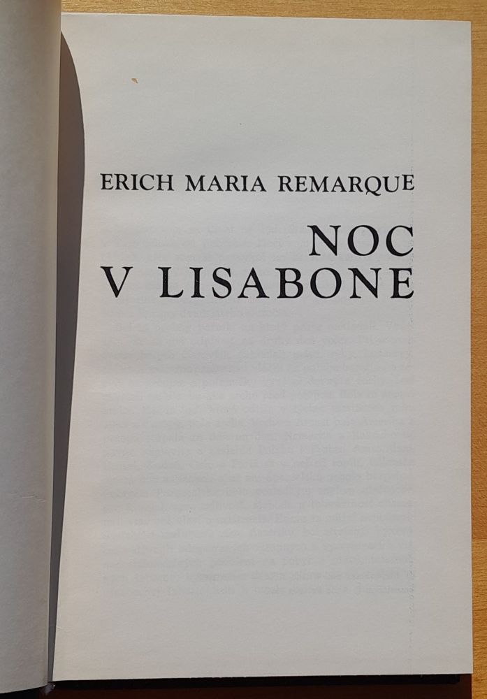 Noc v Lisabone - Remarque