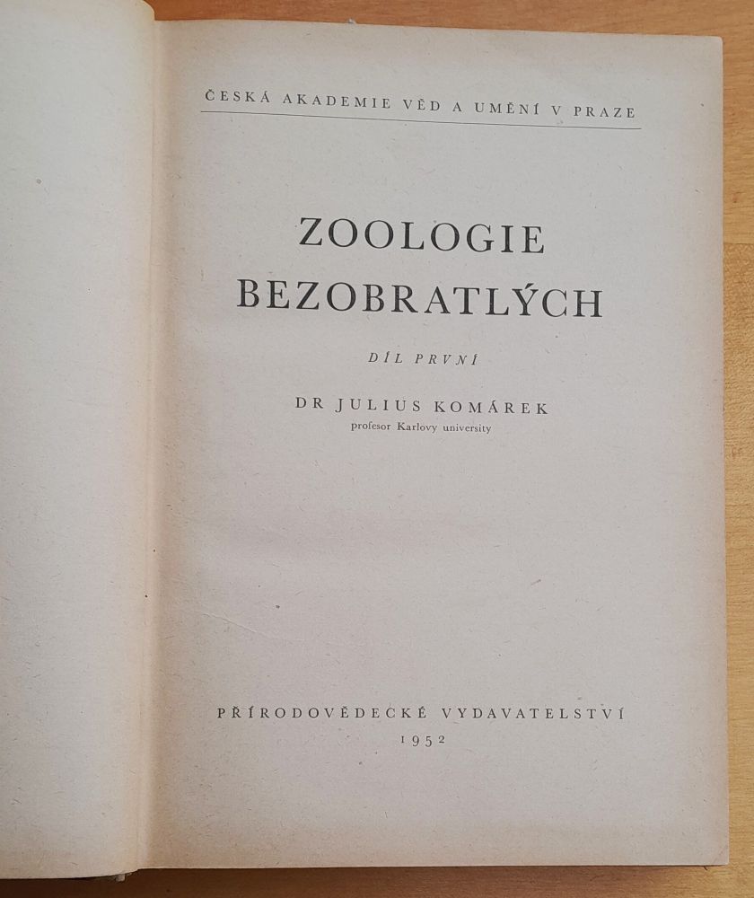 Zoologie bezobratlých I.
