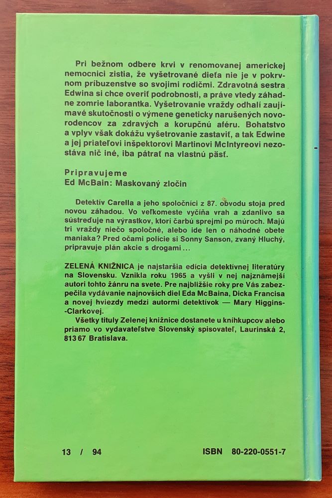 Osudná diagnóza / Edwina Crusoeová pátra / z lekárskeho prostredia