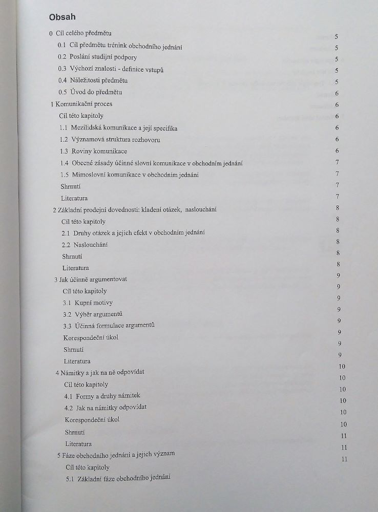 Trénink obchodního jednání / Učební texty vysokých škol