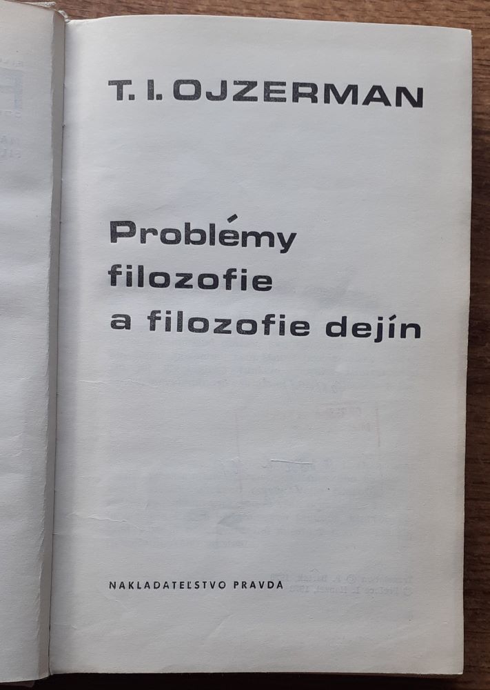 Problémy filozofie a filozofie dejín